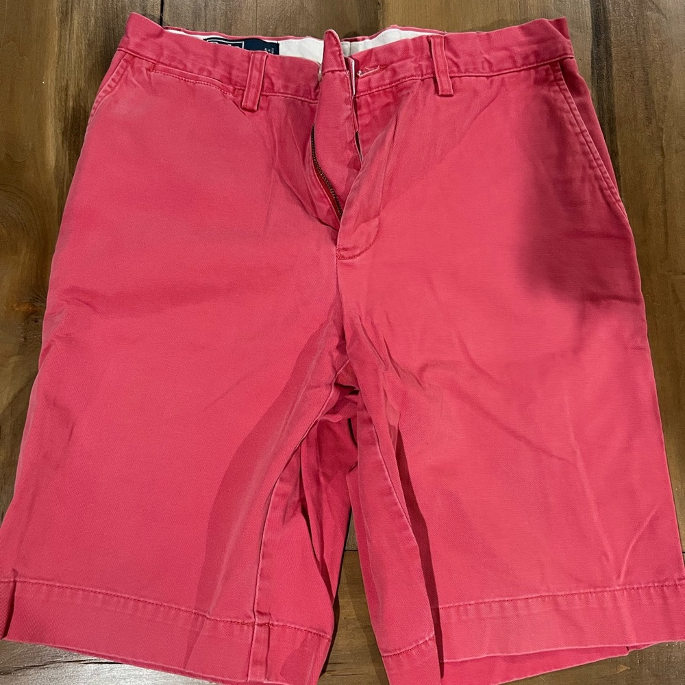 Polo Ralph Lauren Men’s Flat Front Chino Shorts, Size 30 w/ 10” Inseam, Red
